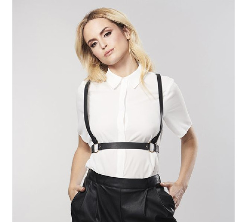 Портупея Bijoux Indiscrets MAZE - X Harness Black, экокожа