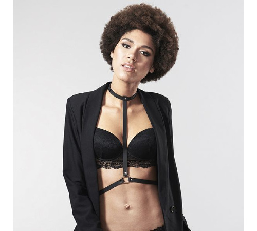 Портупея Bijoux Indiscrets MAZE - I Harness Black, экокожа, очень стильная