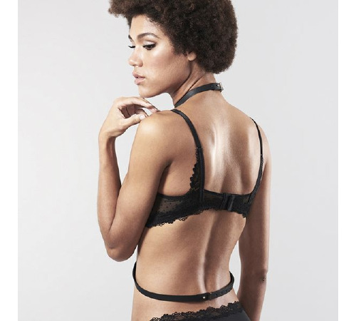 Портупея Bijoux Indiscrets MAZE - I Harness Black, экокожа, очень стильная