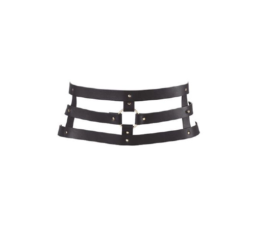 Портупея-пояс Bijoux Indiscrets MAZE - Wide Belt and Restraints Black, екошкіра