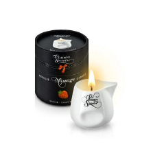 Массажная свеча Plaisirs Secrets Strawberry (80 мл) подарочная упаковка, керамический сосуд