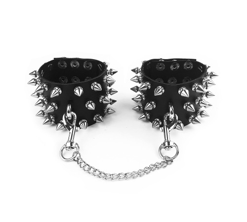 Наручники с шипами, кожа Art of Sex - Rose Spiked Leather Handcuffs
