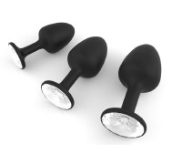 Анальна пробка Dorcel Geisha Plug Diamond L з кулькою всередині, створює вібрації, макс. діаметр 4