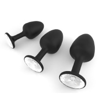 Анальная пробка Dorcel Geisha Plug Diamond L с шариком внутри, создает вибрации, макс. диаметр 4см