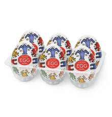 Набор мастурбаторов-яиц Tenga Keith Haring Egg Dance (6 яиц)