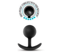 Анальный плаг Blush с внутренним шариком Adventures Platinum Silicone Vibra