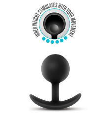 Анальний плаг Blush з внутрішньою кулькою Adventures Platinum Silicone Vibra