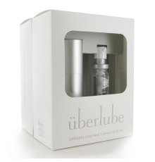 Премиум лубрикант 3-в-1 на силиконовой основе Uberlube Good-to-Go Silver (15 мл) + кейс