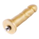 Золотой фаллоимитатор Hismith 6.8″ Golden Silicone Dildo, система KlicLok