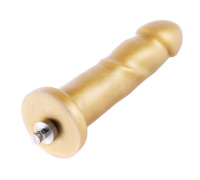 Золотой фаллоимитатор Hismith 6.8″ Golden Silicone Dildo, система KlicLok