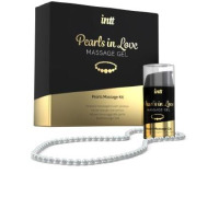 Набір для перлинного масажу Intt Pearls in Love: намисто та силіконовий масажний гель