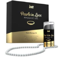 Набор для жемчужного массажа Intt Pearls in Love: ожерелье и силиконовый массажный гель