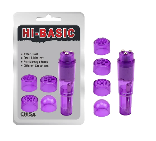 Кліторальний вібратор з насадками Chisa Hi-Basic THE ULTIMATE MINI-MA