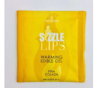 Пробник массажного геля Sensuva - Sizzle Lips Pina Colada (6 мл)