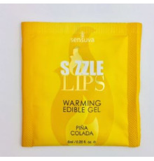 Пробник массажного геля Sensuva - Sizzle Lips Pina Colada (6 мл)