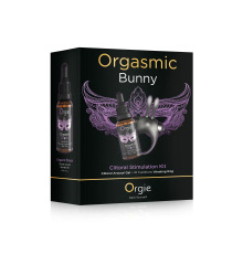 Набір Orgie Orgasmic Bunny: збуджувальні краплі та ерекційне віброкільце