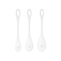 Набор йони бусин Satisfyer Yoni Power 1 White, диаметр 2-2,5-3см, вес 22-46-74г