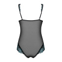 Сетчатое боди на косточках Obsessive Amanta teddy L/XL, черное, с доступом