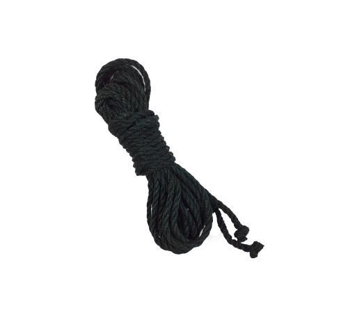 Джутовая веревка BDSM 8 метров, 6 мм, цвет черный
