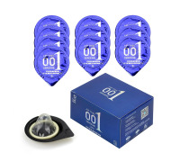 Ультратонкі презервативи Double Benefit 0.01 Air Thin, Сині 10 шт, з охолоджуючим ефектом