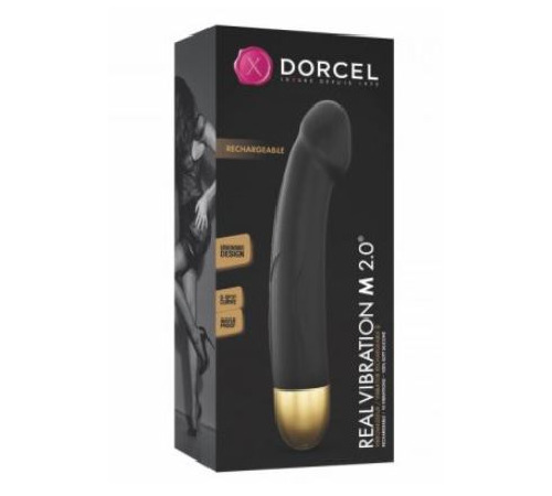 Вибратор Dorcel Real Vibration M Gold 2.0, диам 3,7см, перезаряжаемый, для точки G