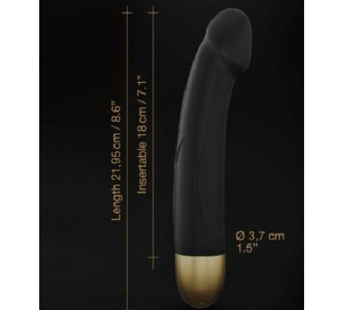 Вибратор Dorcel Real Vibration M Gold 2.0, диам 3,7см, перезаряжаемый, для точки G