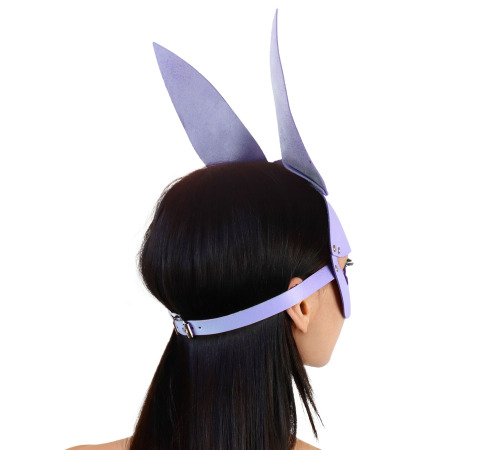 Кожаная маска Зайки Art of Sex - Bunny mask, цвет Лавандовый