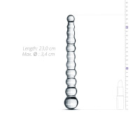 Скляний дилдо в вигляді намистин Gildo Glass Dildo No. 20