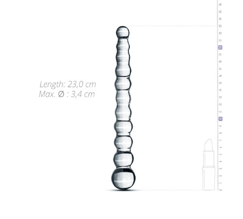 Стеклянный дилдо в виде бусин Gildo Glass Dildo No. 20