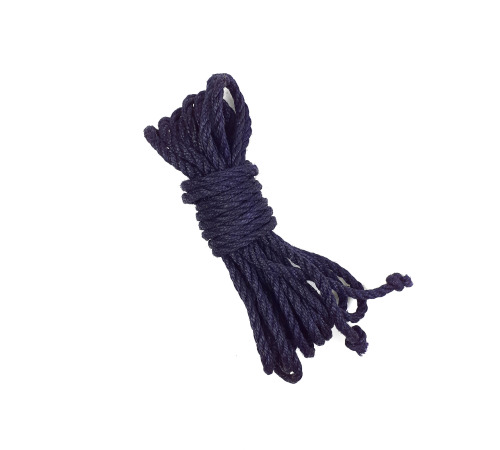 Джутова мотузка BDSM 8 метрів, 6 мм, колір синій