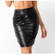 Сексуальная виниловая юбка со вставкой из сетки Дебора