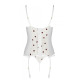 Корсет з підв'язками + стрінги LOVELIA CORSET white S/M - Passion