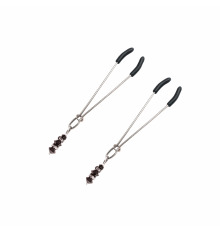 Зажимы для сосков с черными кристалами