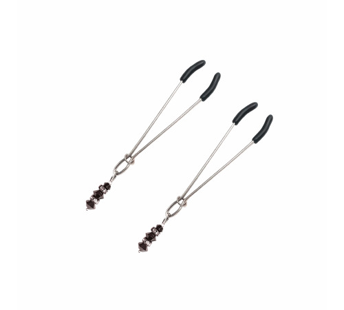 Зажимы для сосков с черными кристалами