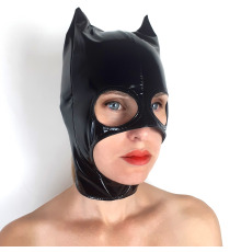 Сексуальная виниловая маска БДСМ Кэт