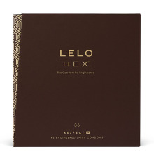 Презервативы LELO HEX Condoms Respect XL 36 Pack, тонкие и суперпрочные, увеличенный размер
