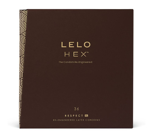 Презервативы LELO HEX Condoms Respect XL 36 Pack, тонкие и суперпрочные, увеличенный размер