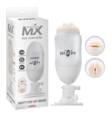 Вагина в колбе с присоской и вибрацией Chisa MX Dual Stimulation