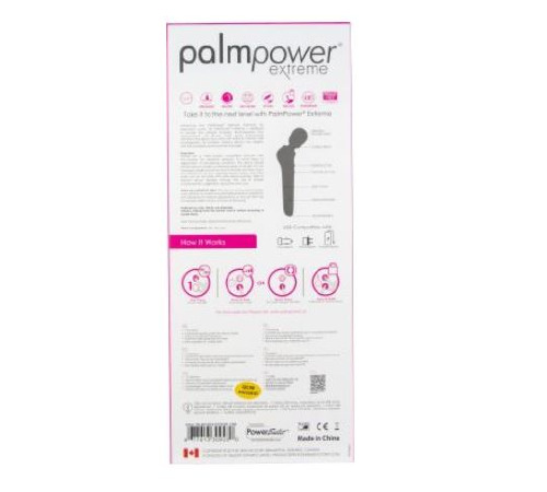 Потужний вібромасажер PalmPower EXTREME - Pink водонепроникний, з плавним регулюванням