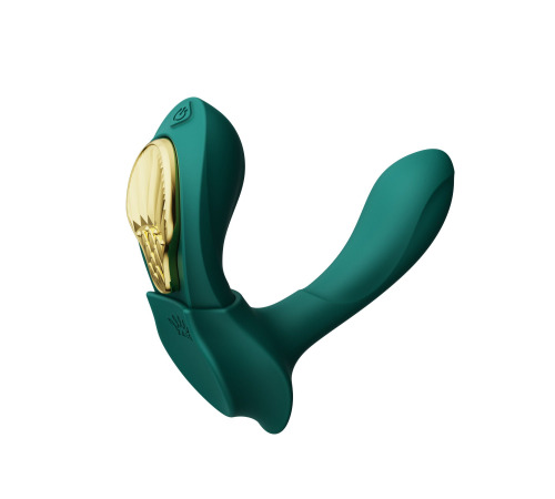 Смарт-вібратор у трусики Zalo - AYA Turquoise Green, насадка та пульт ДК