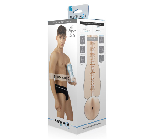 Мастурбатор-попка Fleshjack Boys: Reno Gold Golden Boy