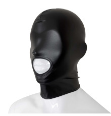 Маска BDSM открытый рот со шнуровкой