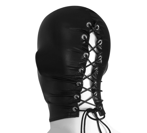 Маска BDSM відкритий рот зі шнурівкою