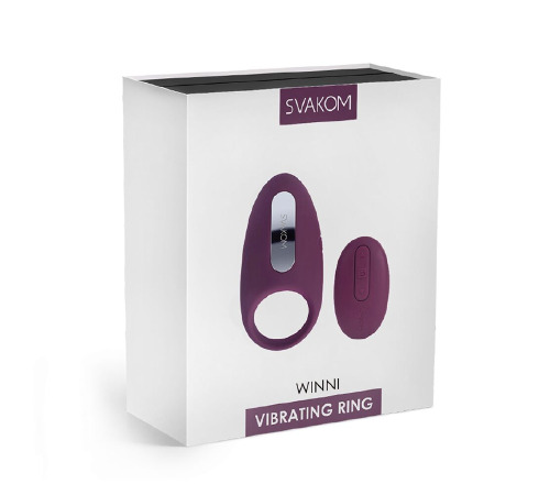 Эрекционное кольцо Svakom Winni Violet пультом упраления