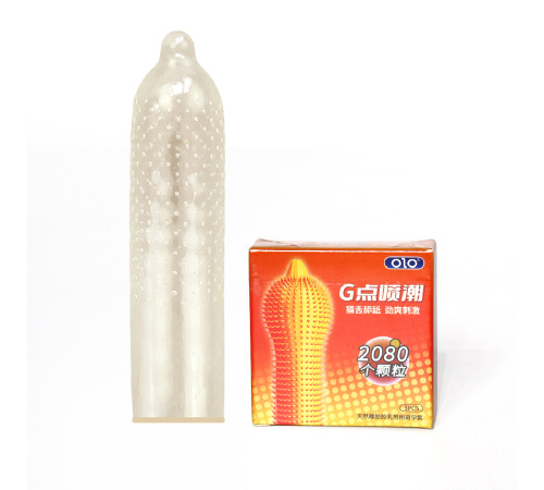 Презервативи OLO “G-точка 2080” — інтенсивна стимуляція, 2080 рельєфних точок