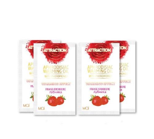 Пробник масажної олії з феромонами MAI PHEROMON MASSAGE OIL STRAWBERRY (10 мл)