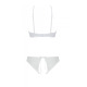 Комплект: бра, трусики з ажурним декором та відкритим кроком Ursula Set white XXL/XXXL — Passion