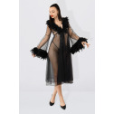 Сексуальний халат з пір'ям Ельвіра