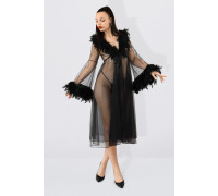 Сексуальный халатик с перьями Эльвира