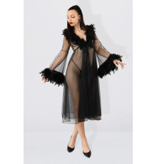 Сексуальный халатик с перьями Эльвира